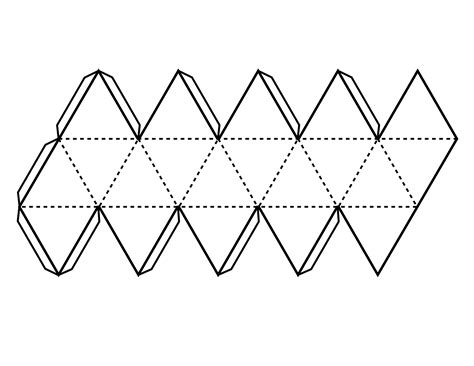 Pattern for Icosahedron | ClipArt ETC