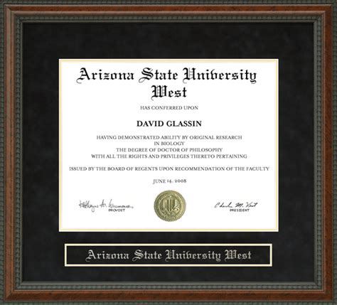 Arizona State University West (ASU West) Diploma Frame by Wordyisms