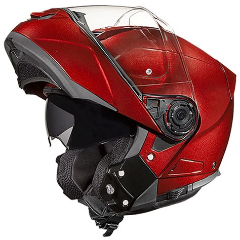 Metallic Cherry Bluetooth Modular Motorcycle Helmet