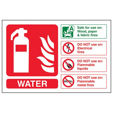 Water Fire Extinguisher - Landscape | Safety Signs 4 Less