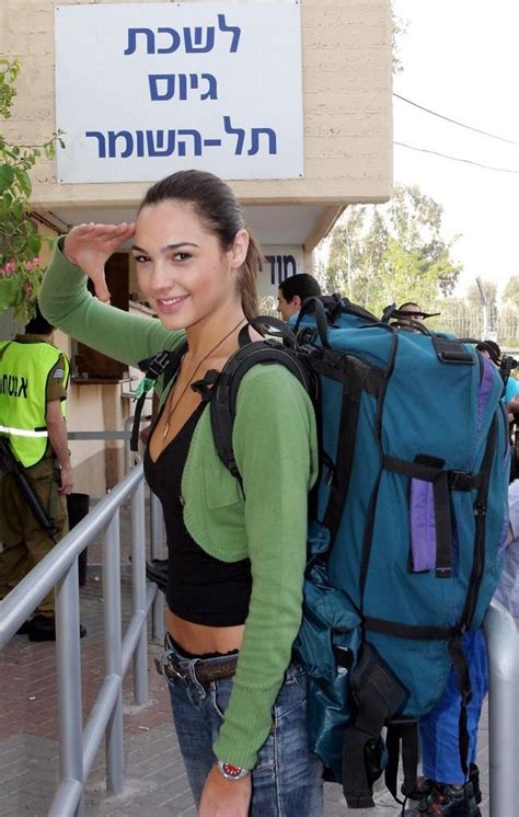 Gal Gadot at 18 on first day of army service : r/Celebs