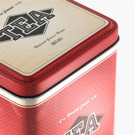 Tea tin container decor model - TurboSquid 1285361