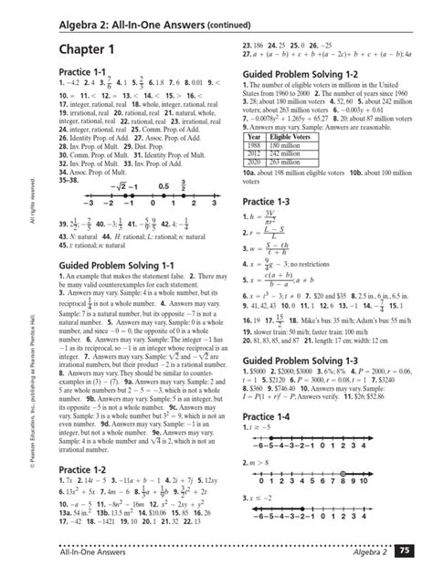 Algebra 2 Work Book Answers | Matrix (Mathematics) | Equations