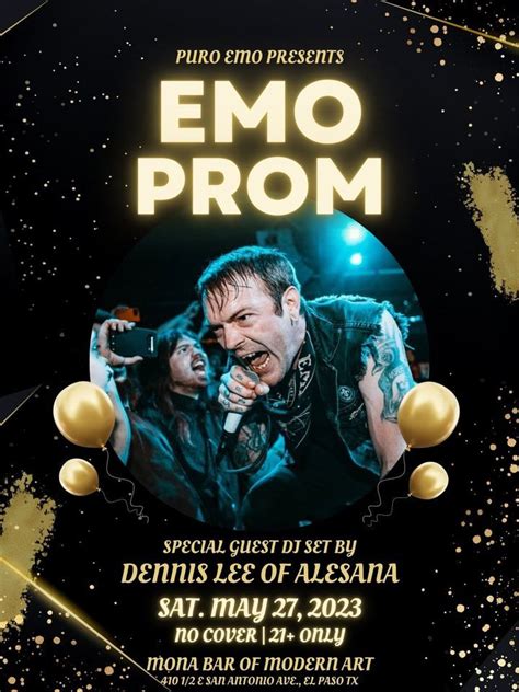 Puro Emo Presents Emo Prom 2023 at Mona Bar, Mona Bar of Modern Art, El Paso, 27 May to 28 May ...