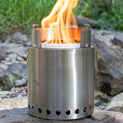 Solo Stove Campfire & 2 Pot Set Combo: Lightweight Wood Burning Rocket Cooking System. Outdoor ...