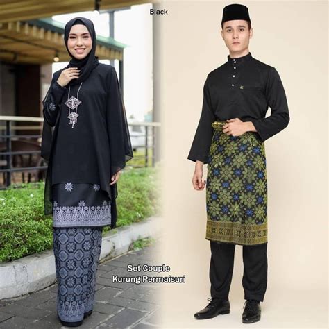 Baju Kurung Warna Hitam / Baju Kurung Moden Pendek Sereni - Red : Baju ...