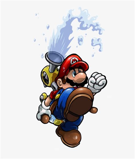 Mario And Fludd Super Mario Sunshine, Super Mario Bros, - Mario And Fludd Transparent PNG ...