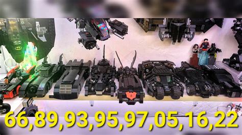 All the main movie Batmobiles (Lego Batman movie has its own shelf) : r/lego