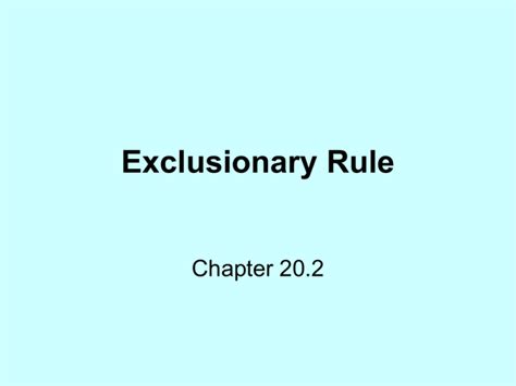 Exclusionary Rule