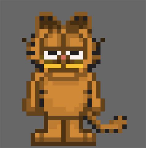 Garfield Pixel Art Pattern Pixel Art Templates, Pixel Art Characters ...