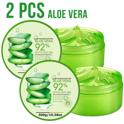 (2 Pack) Pure Aloe Vera Gel (10.6oz) Aloe Vera Juice Aloe Gel for Skin ...