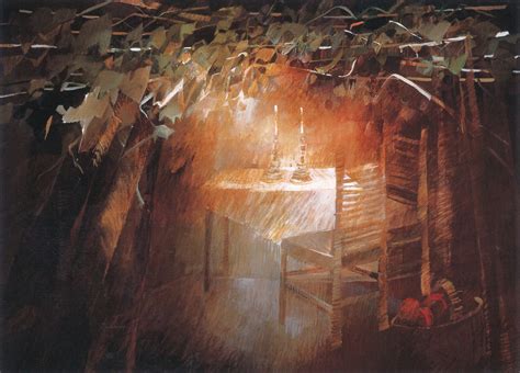 The Sukkah - Sukkot Painting - Judaica Art by Rochelle Blumenfeld