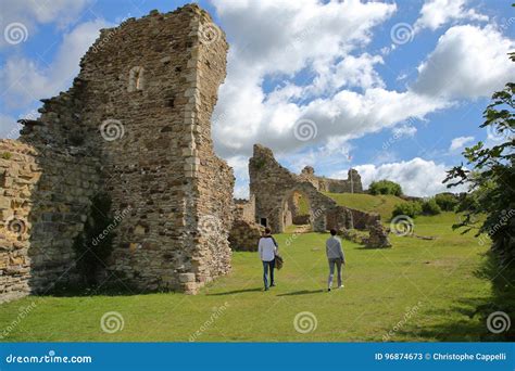 HASTINGS, UK - JULY 23, 2017: the Ruins of Hastings Castle in East ...