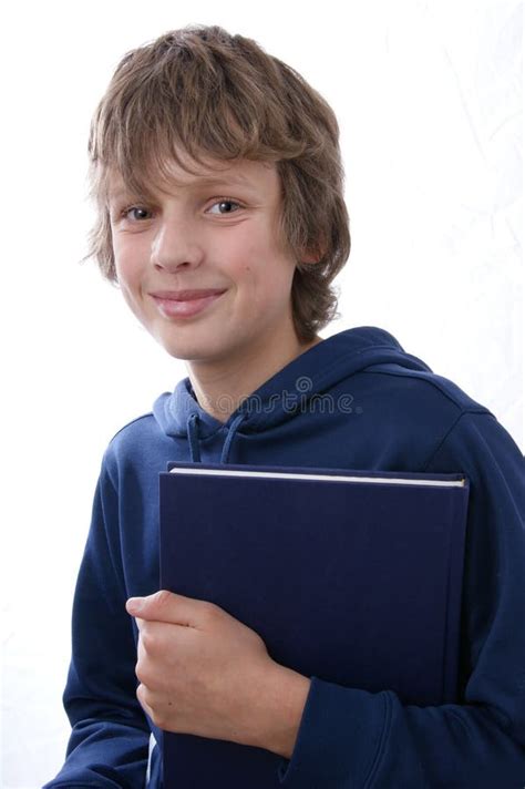 Boy holding book stock photo. Image of standing, notebook - 7087332