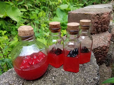 I made healing potion bottles! [OC] : DnD | Healing potion, Dnd diy, Dnd crafts