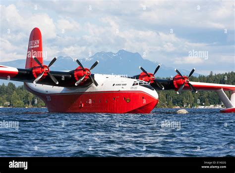 The huge Martin Mars Water Bombers are a popular tourist draw at their home base on Sproat Lake ...