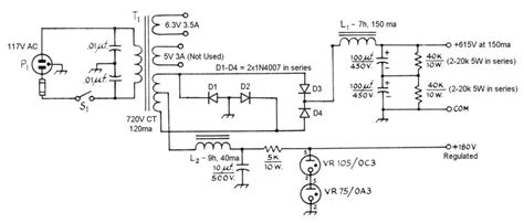 The AA8V 6146B Amplifier - Power Supply Schematic Diagrams and Circuit Descriptions