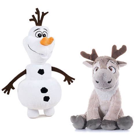 DISNEY FROZEN OLAF SVEN 8" SOFT PLUSH TOYS RARE DOLL SNOWMAN REINDEER OFFICIAL #frozenparty # ...