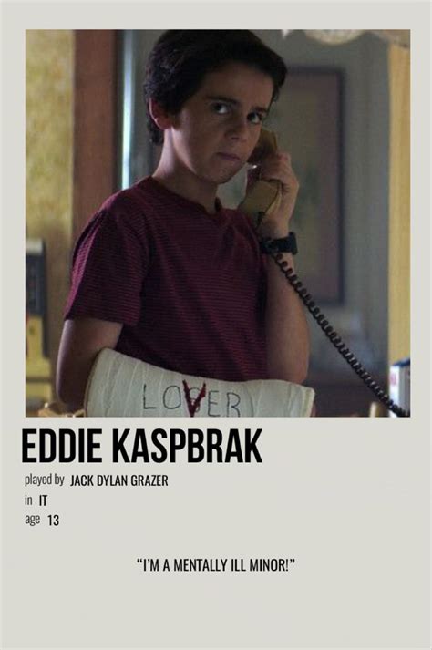 eddie kaspbrak | Film posters minimalist, Movie collage, American horror story characters