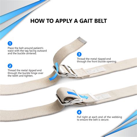 Navy Gait Belt Transfer Belts, Help Support Patient, Ambulate