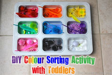 DIY Color Sorting Activity for Toddlers • The Inspired Home