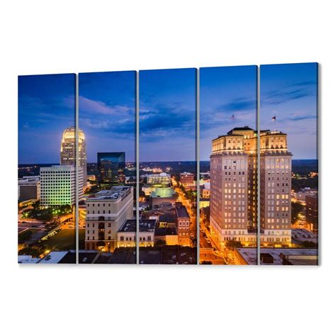 Winston-salem Skyline Wall Art Canvas Winston-salem Canvas | Etsy