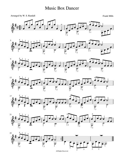 Music Box Dancer Sheet music for Guitar (Solo) | Musescore.com