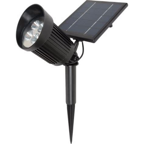 Moonrays Black 8 SMD LED Up to 8-Hour Run Time Solar Spotlight 25680 Pack of 6, 6 - Kroger