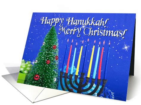 Happy Hanukkah Merry Christmas multi-faith card (1458030)