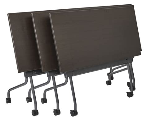 OfficeStar Folding/Nesting Training Table - Titanium Frame – 48" - WorkSmart