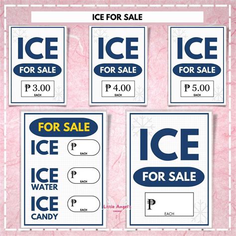 ICE FOR SALE (A4 LAMINATED) | Shopee Philippines