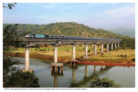 Konkan Railway in India. Shastri Bridge. | Railway, India, Bridge