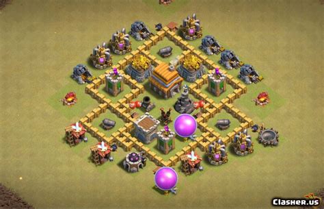 Copy Base [Town Hall 5] TH5 War/Trophy base #72 [With Link] [6-2020] - War Base - Clash of Clans ...