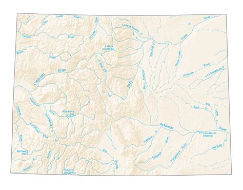 Colorado Lakes and Rivers Map - GIS Geography