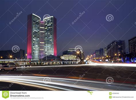 Moscow winter night. stock photo. Image of lights, russia - 63095562