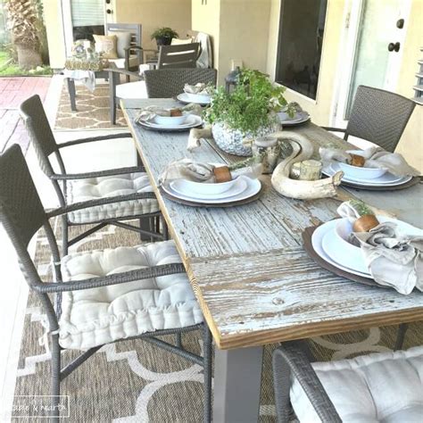 10 DIY Outdoor Farmhouse Tables - Seeking Lavender Lane