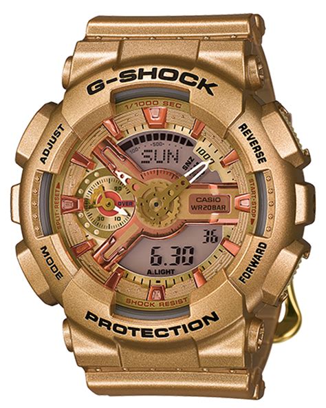 Casio Womens G-Shock Gold Collection Gold Dial Watch GMAS110GD4A2 | Alexander Clocks and Watches