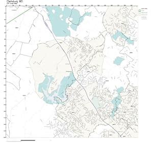 Amazon.com: ZIP Code Wall Map of Clarksburg, MD ZIP Code Map Laminated: Home & Kitchen