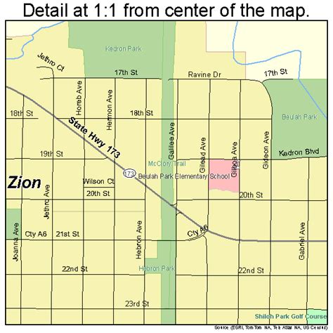 Zion Illinois Street Map 1784220