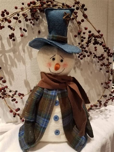 Snowmansnowman Shelf Sittercountry Snowmanprimitive - Etsy | Snowmen ...