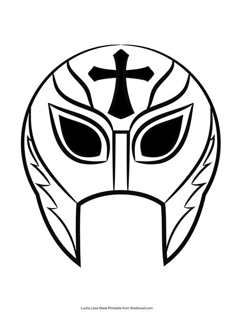 Lucha Libre Mask Free Printable Download - SheSaved®