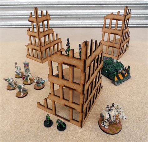 City Fast 26 Ruined Buildings Set – 28mm Terrain WWII | Wargames Tournaments