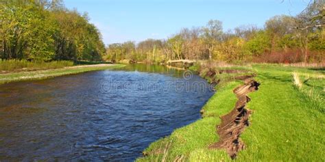 Kishwaukee River Erosion Illinois Stock Photo - Image of hydrology ...