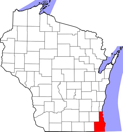 File:Map of Wisconsin highlighting Milwaukee Racine Kenosha Counties ...