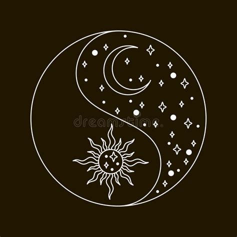 Sun Moon Yin Yang Symbol Stock Illustrations – 302 Sun Moon Yin Yang ...