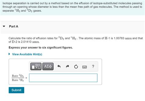 Solved Isotope separation is carried out by a method based | Chegg.com