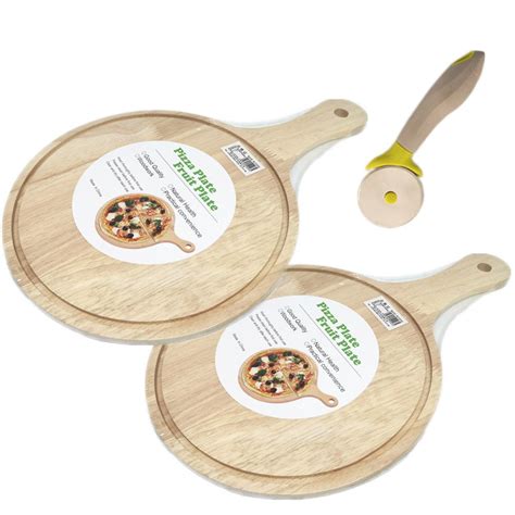 2 x Pizza Plates Pizza Board Serving Plate Cutting Board + Pizza Cutter | Shop Today. Get it ...