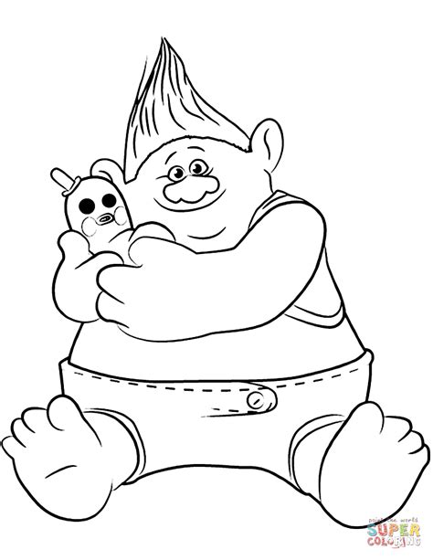 Biggie & Mr. Dinlkes from Trolls coloring page | Free Printable ...