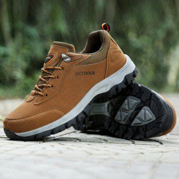 [41% OFF] 2024 Men Hiking Shoes Suede Leather Waterproof Outdoor Trekking Shoes In LIGHT BROWN ...