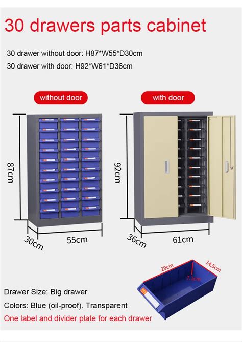 48 Drawers Electronic Component Parts Storage Plastic Drawer Cabinet ...